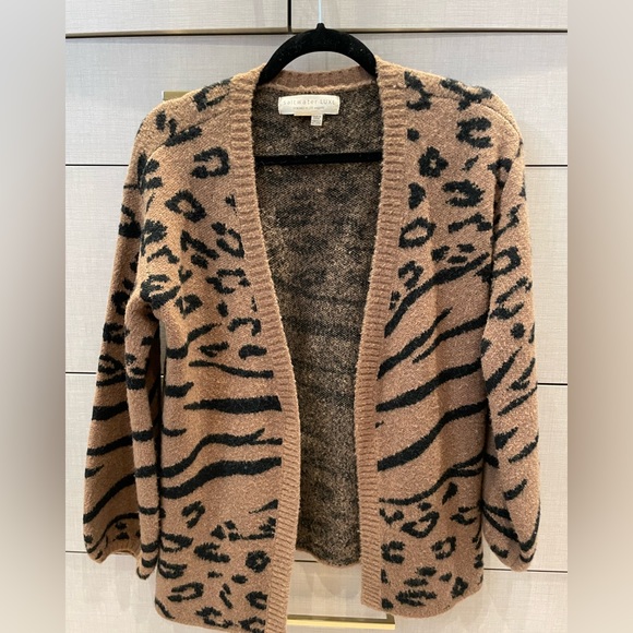 Cardigan by Saltwater LUXE. Mixed animal print. Medium style fit. - Picture 4 of 4